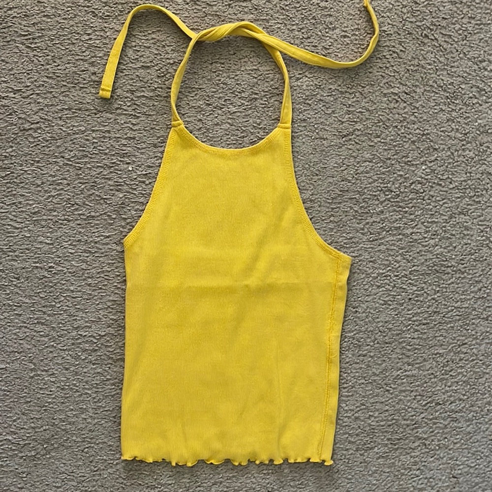 Yellow halter top